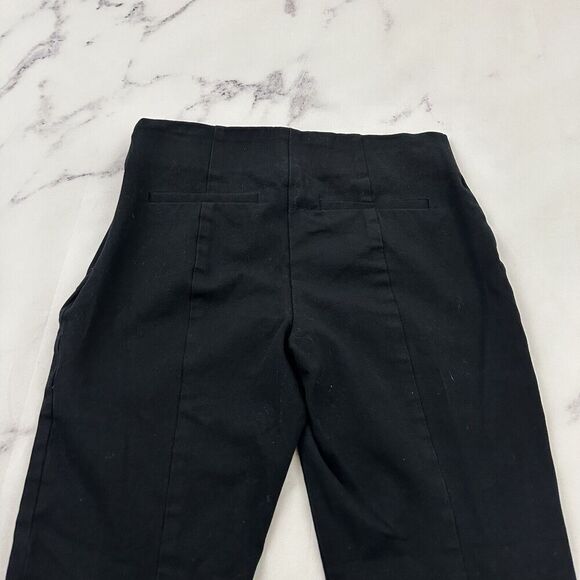 A New Day Womens Straight Leg Pant Size 2 Black Ankle Stretch Side Zip Slim - Picture 7 of 8